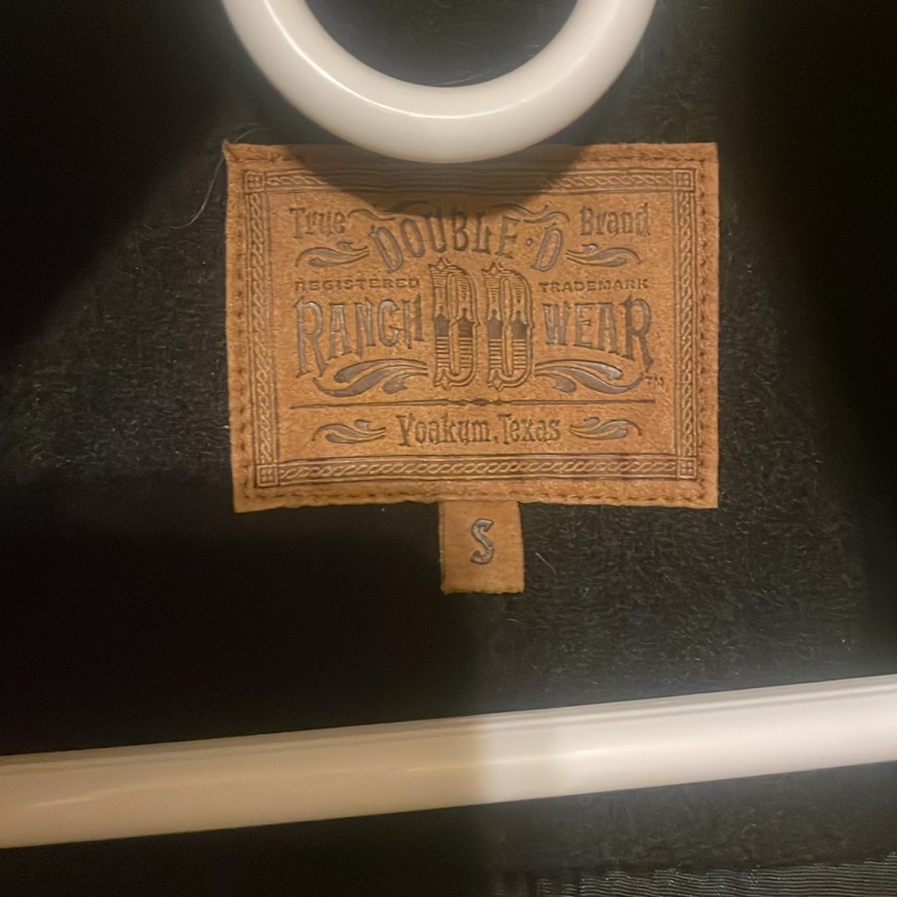 Vintage 90's Double D Brand fringed black wool military Calvary jacket - Picture 3 of 8